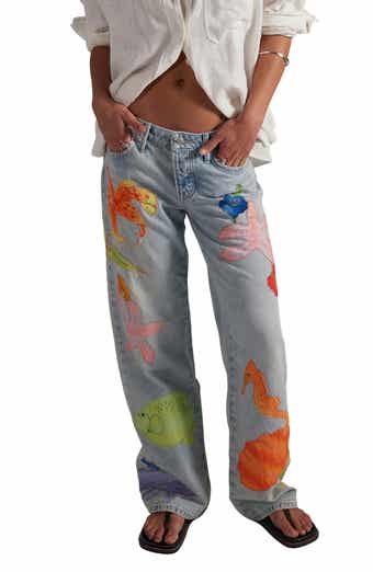 Surfside Patchwork Wide Leg Jeans
