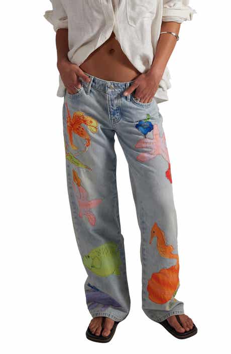 Surfside Patchwork Wide Leg Jeans