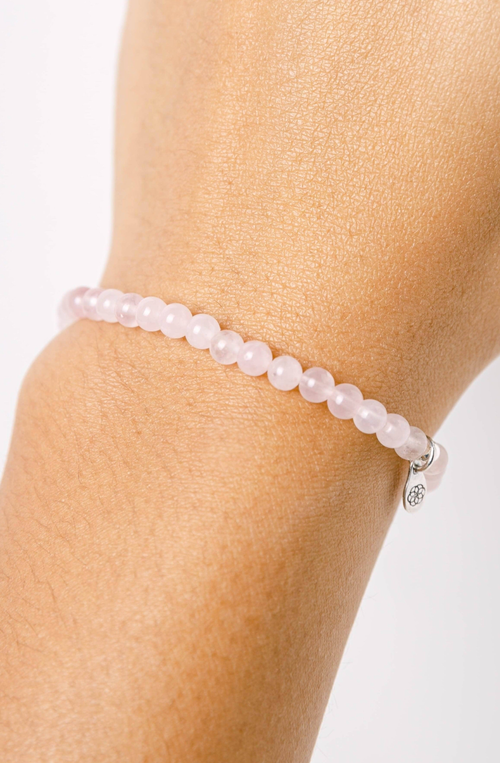 Tiny Rituals Quartz Energy Bracelet In Light Pink