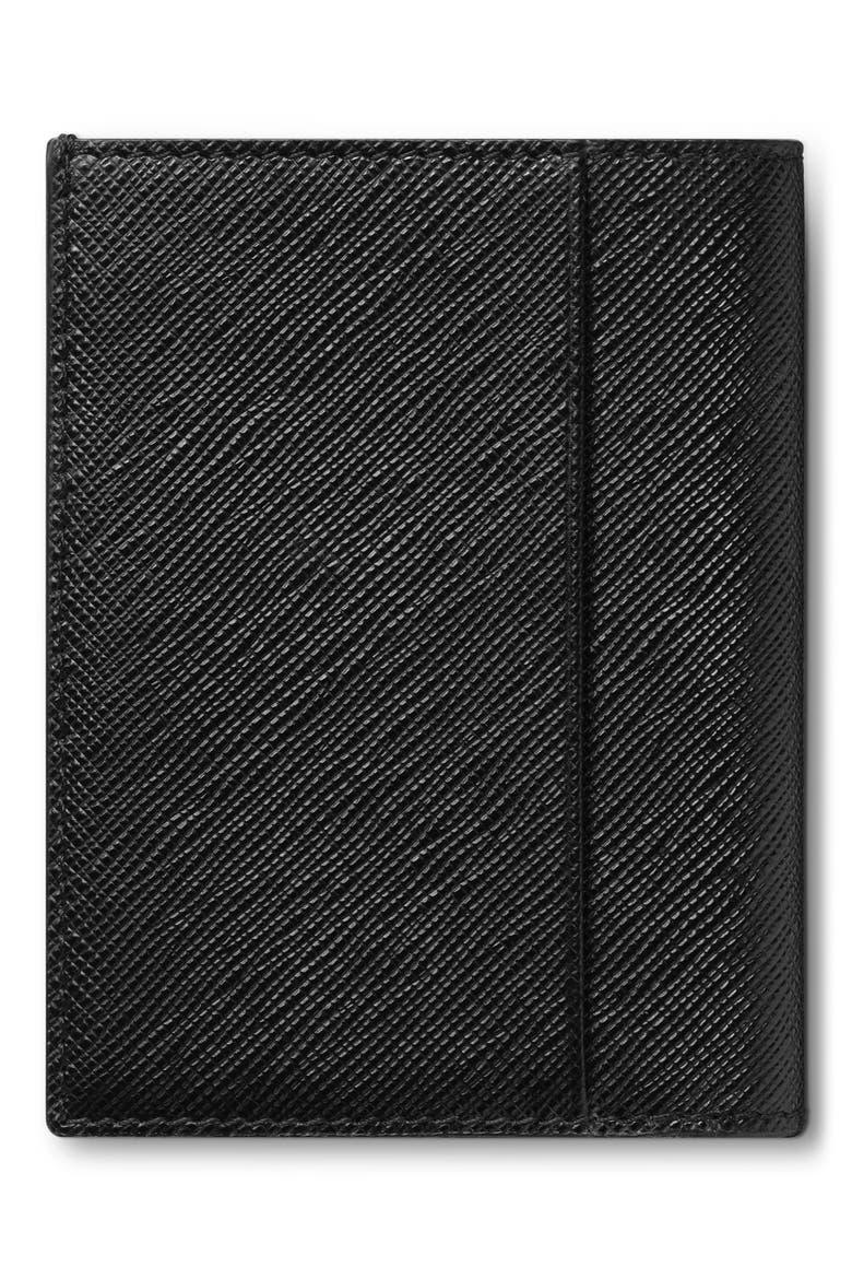Mini Sartorial Leather Bifold Wallet, Alternate, color, BLACK