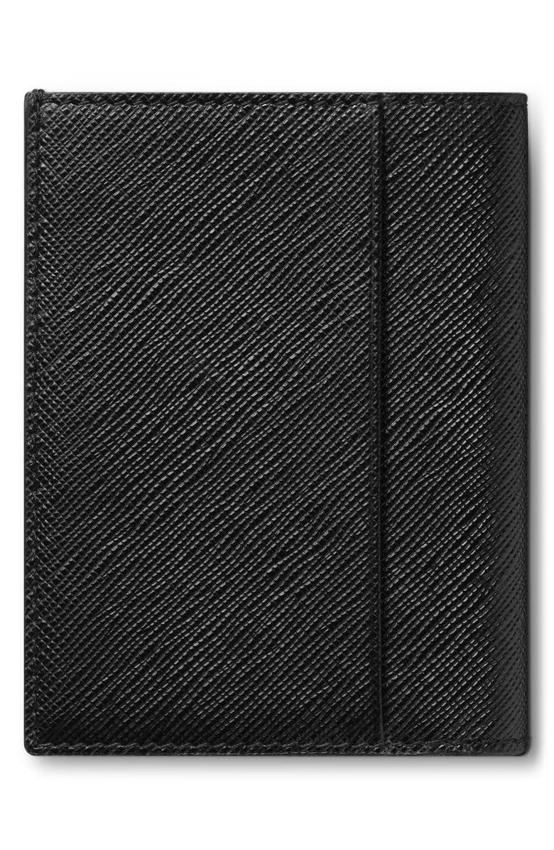 Montblanc Mini Sartorial Leather Bifold Wallet, Alternate, color, Black