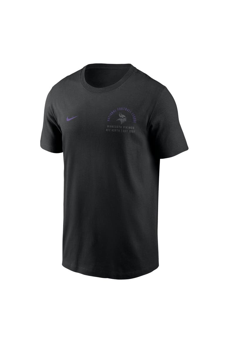 Men's Nike Black Minnesota Vikings Split Logo T-Shirt, Alternate, color, Black