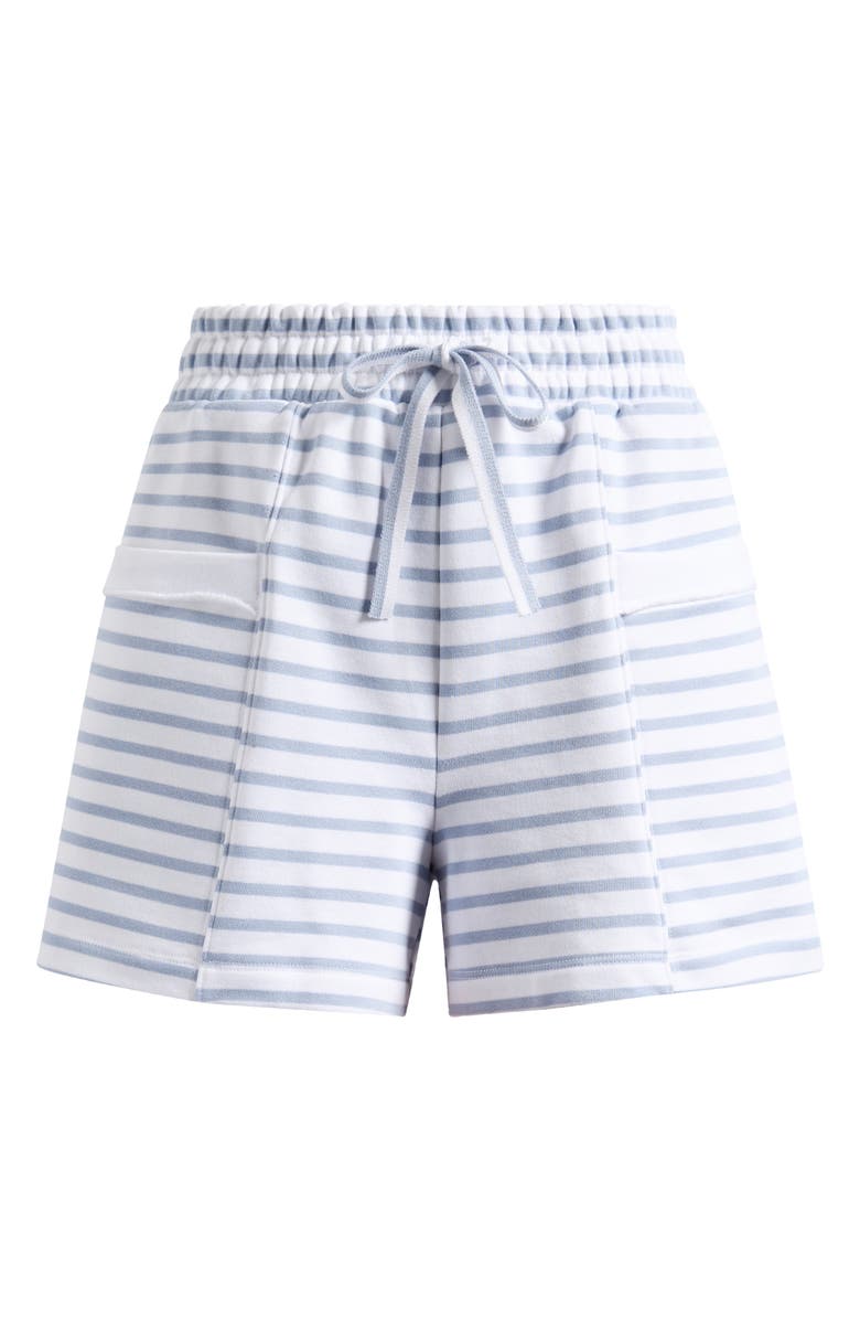 Splendid Cassie Terry Tie Waist Shorts, Alternate, color, White/ Seaport