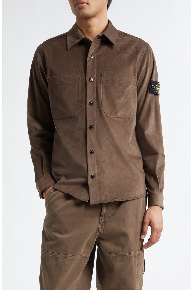 Corduroy Overshirt, Main, color, UMBER