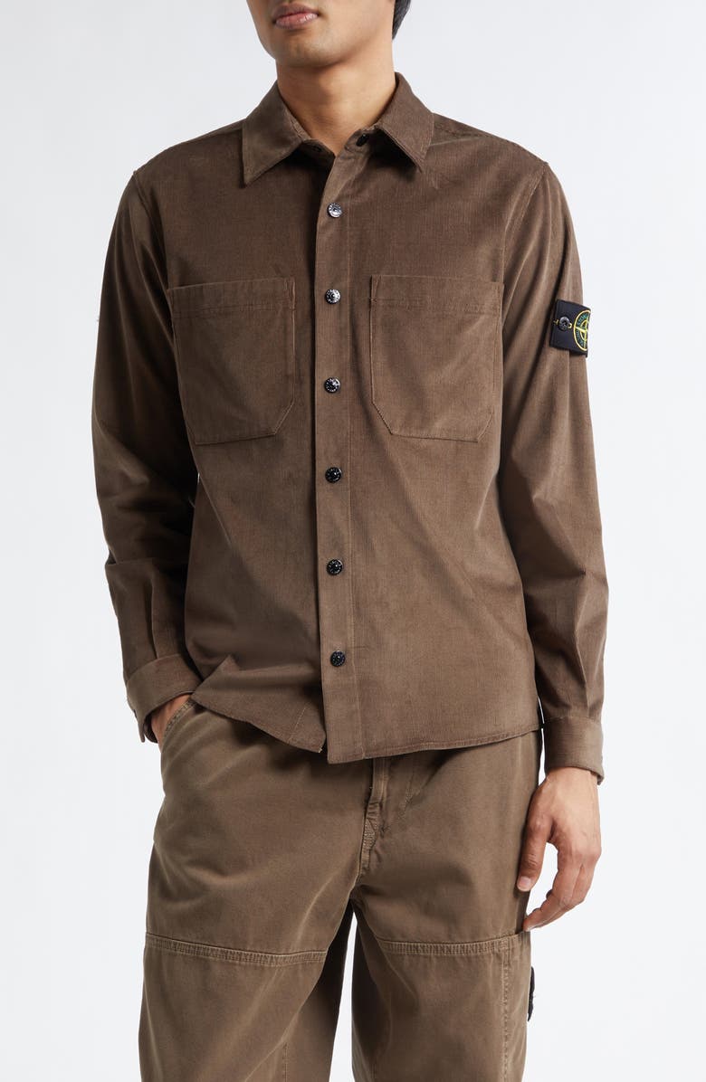 Stone Island Corduroy Overshirt, Main, color, Umber