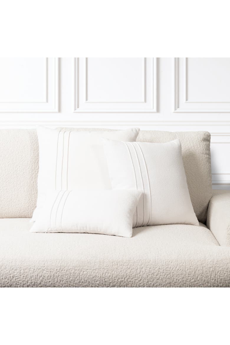 Continuity Hand Pleated Boucle Indoor & Outdoor Woven Accent Pillow, Alternate, color, Shell