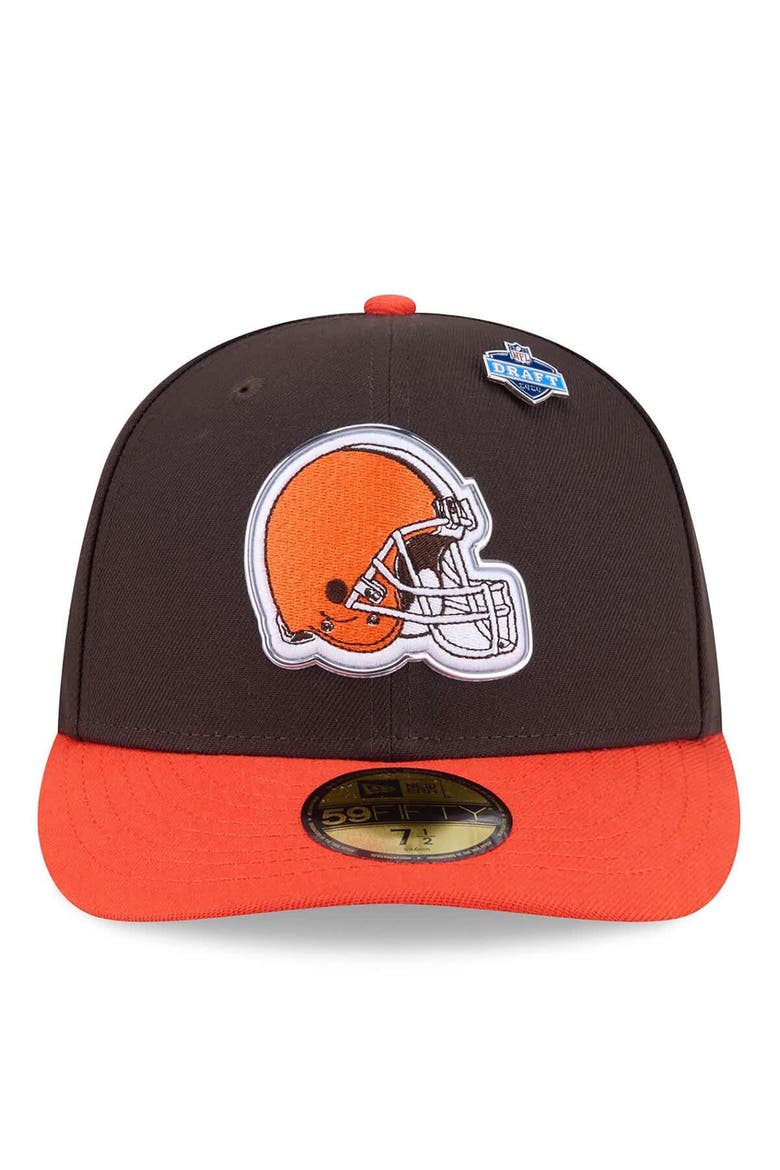 Men's New Era  Brown/Orange Cleveland Browns 2026 NFL Draft Pre-Curved 59FIFTY Fitted Hat, Alternate, color, Brown
