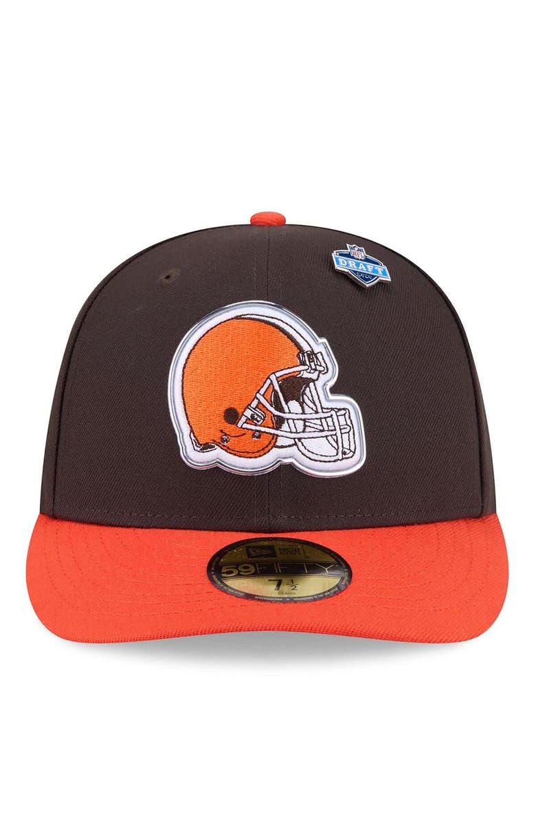 New Era Men's New Era  Brown/Orange Cleveland Browns 2026 NFL Draft Pre-Curved 59FIFTY Fitted Hat, Alternate, color, Brown