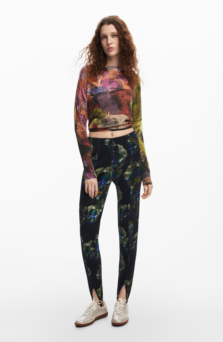 Desigual Pensee Lacroix Stirrup Pants, Alternate, color, 