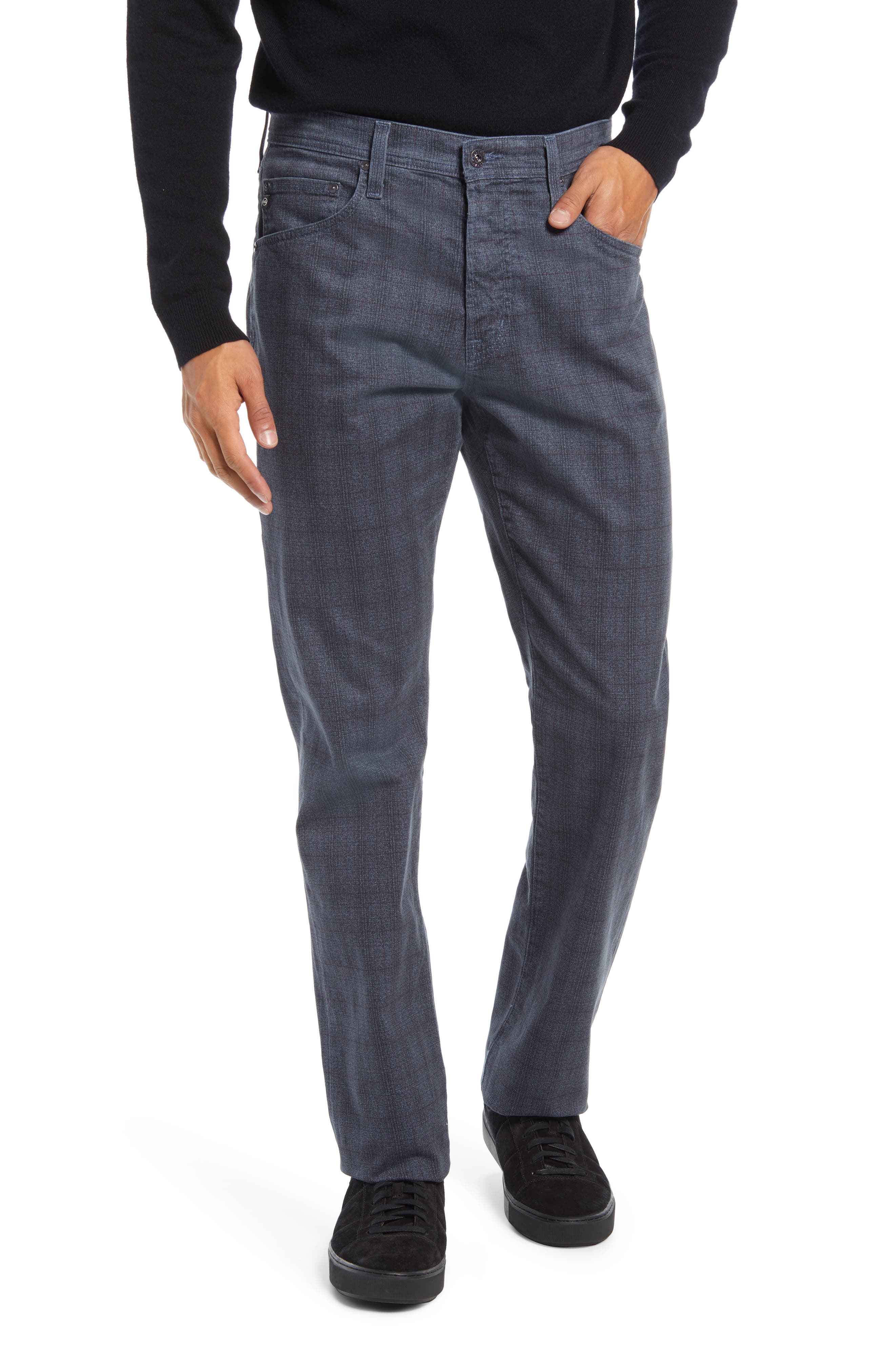 AG Everett Slim Fit Straight Leg Print Pants