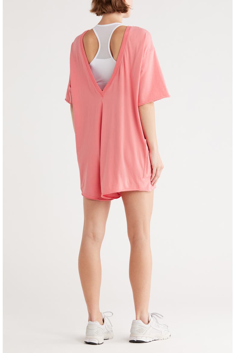 FP Movement Hot Shot Tee Romper, Alternate, color, HIBISCUS