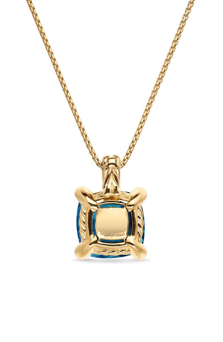 David Yurman Châtelaine Pendant Necklace with Diamonds, Alternate, color, Hampton Blue Topaz