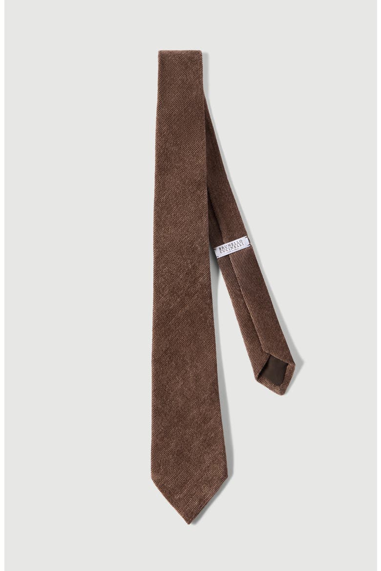 Fluid corduroy tie, Alternate, color, Cigar