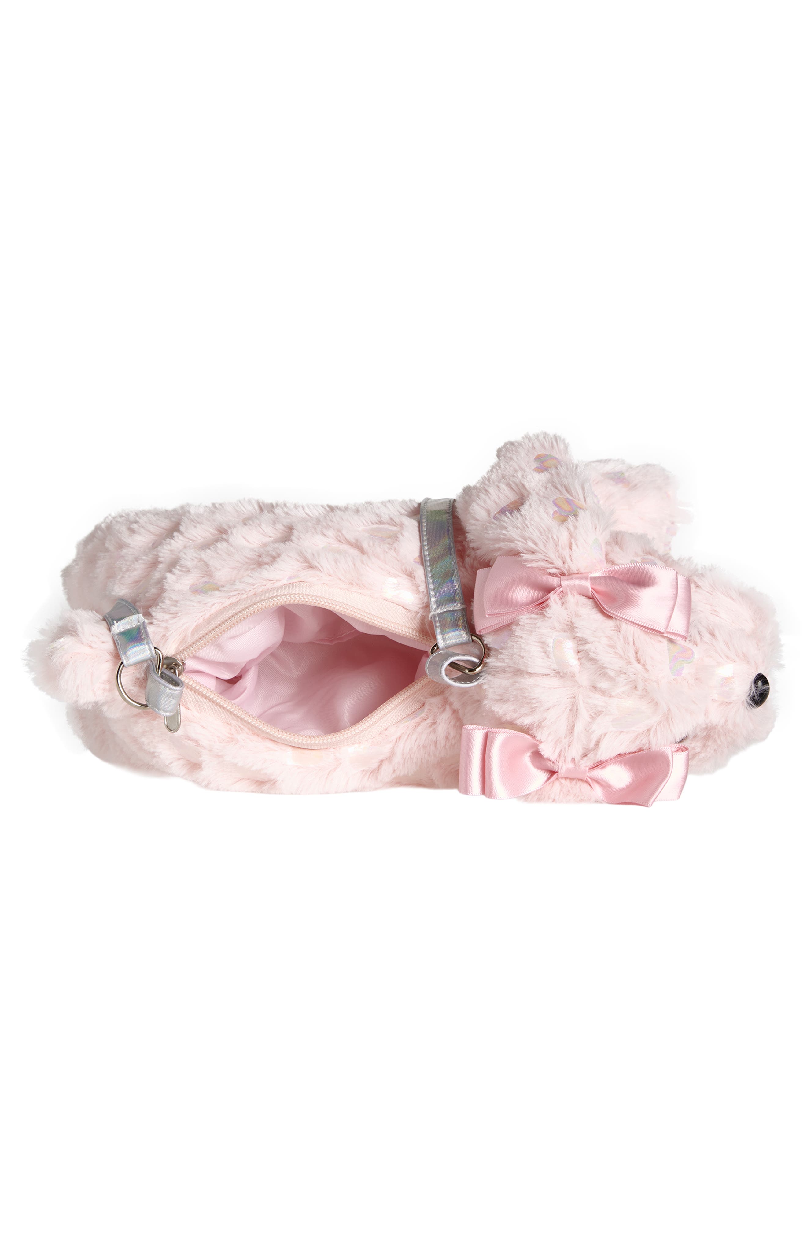 Capelli New York Kids' Faux Fur Puppy Dog Bag, Alternate, color, Pink Combo