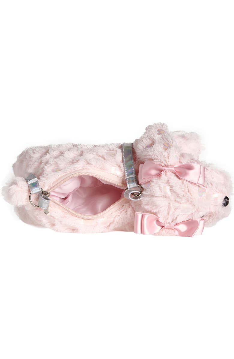 Capelli New York Kids' Faux Fur Puppy Dog Bag, Alternate, color, Pink Combo