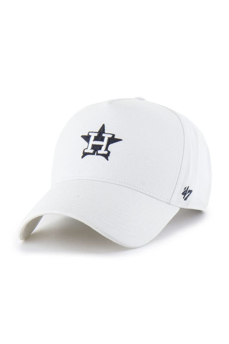 Men's '47 White Houston Astros Foundational Pinch Offside Adjustable Hat, Alternate, color, Cream