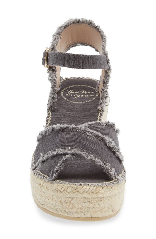 Toni Pons Irina Ankle Strap Wedge Sandal In Black Fabric