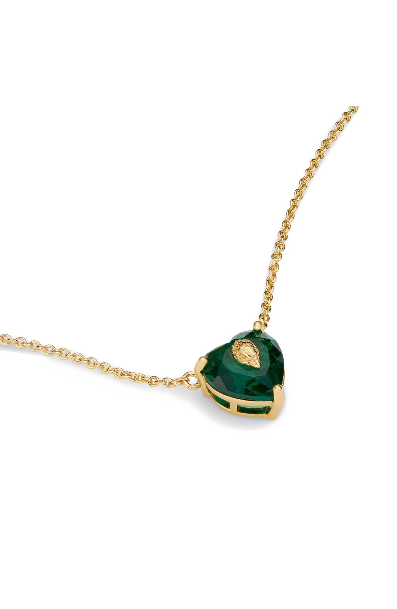 Kurt Geiger London Crystal Heart Pendant Necklace In Gold