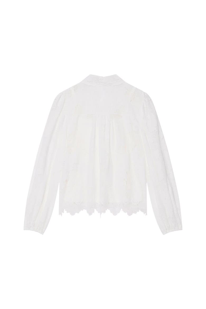 Lace Pussybow Blouse, Alternate, color, Ivory