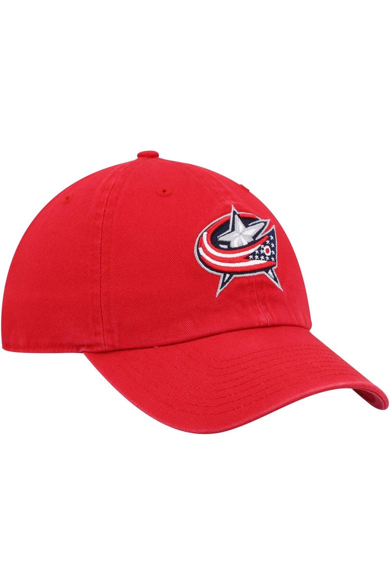 Men's '47 Red Columbus Blue Jackets Team Clean Up Adjustable Hat, Alternate, color, Red