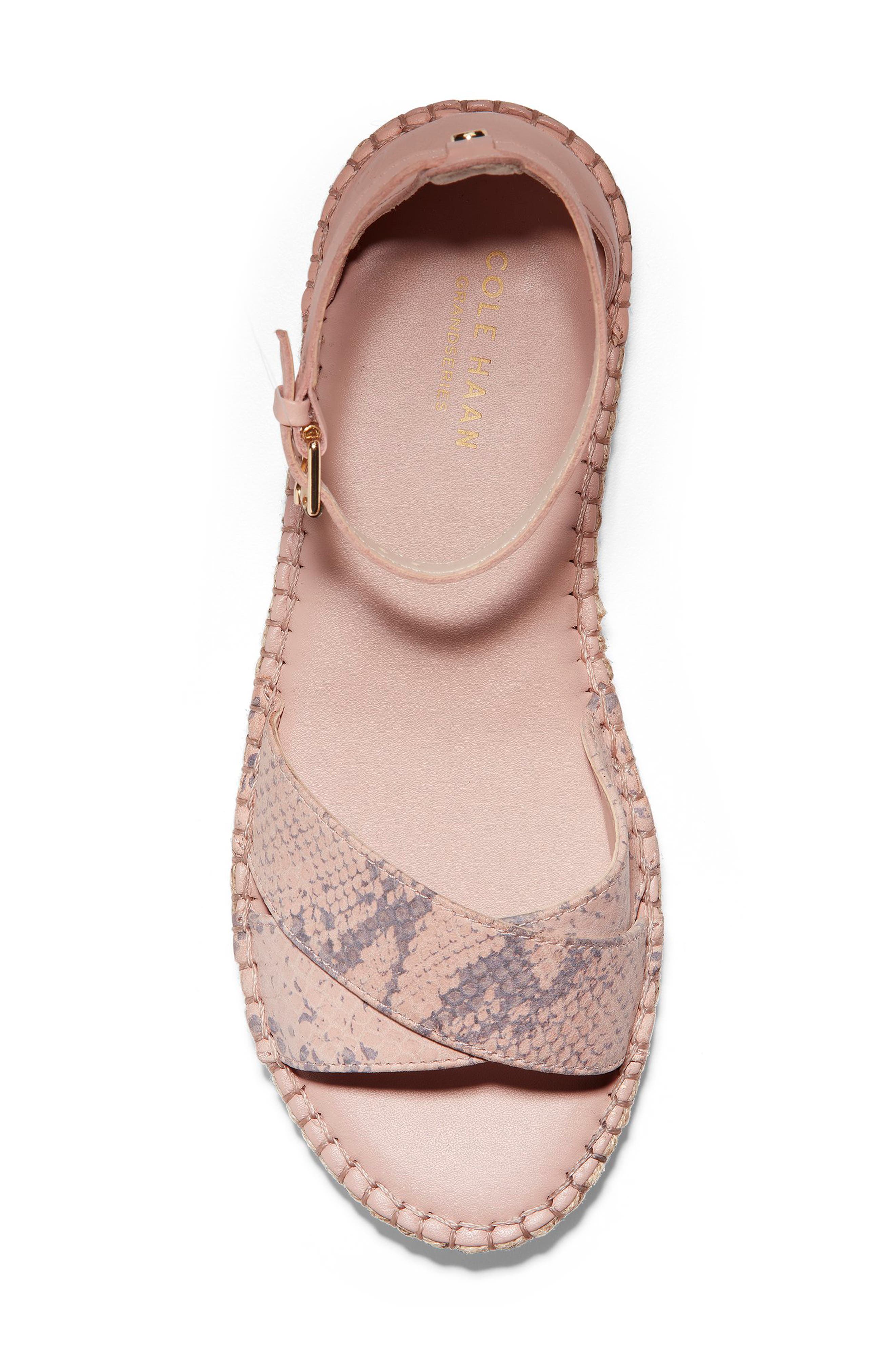 Cloudfeel Espadrille Sandal, Alternate, color, MAHOGANY ROSE LEATHER