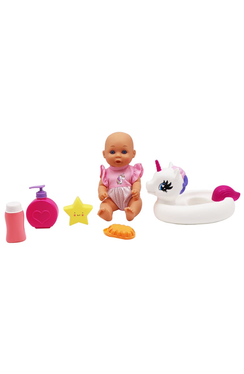 Dream Collection Water Baby Doll in Unicorn Floater with Accessories, Alternate, color, Multicolored