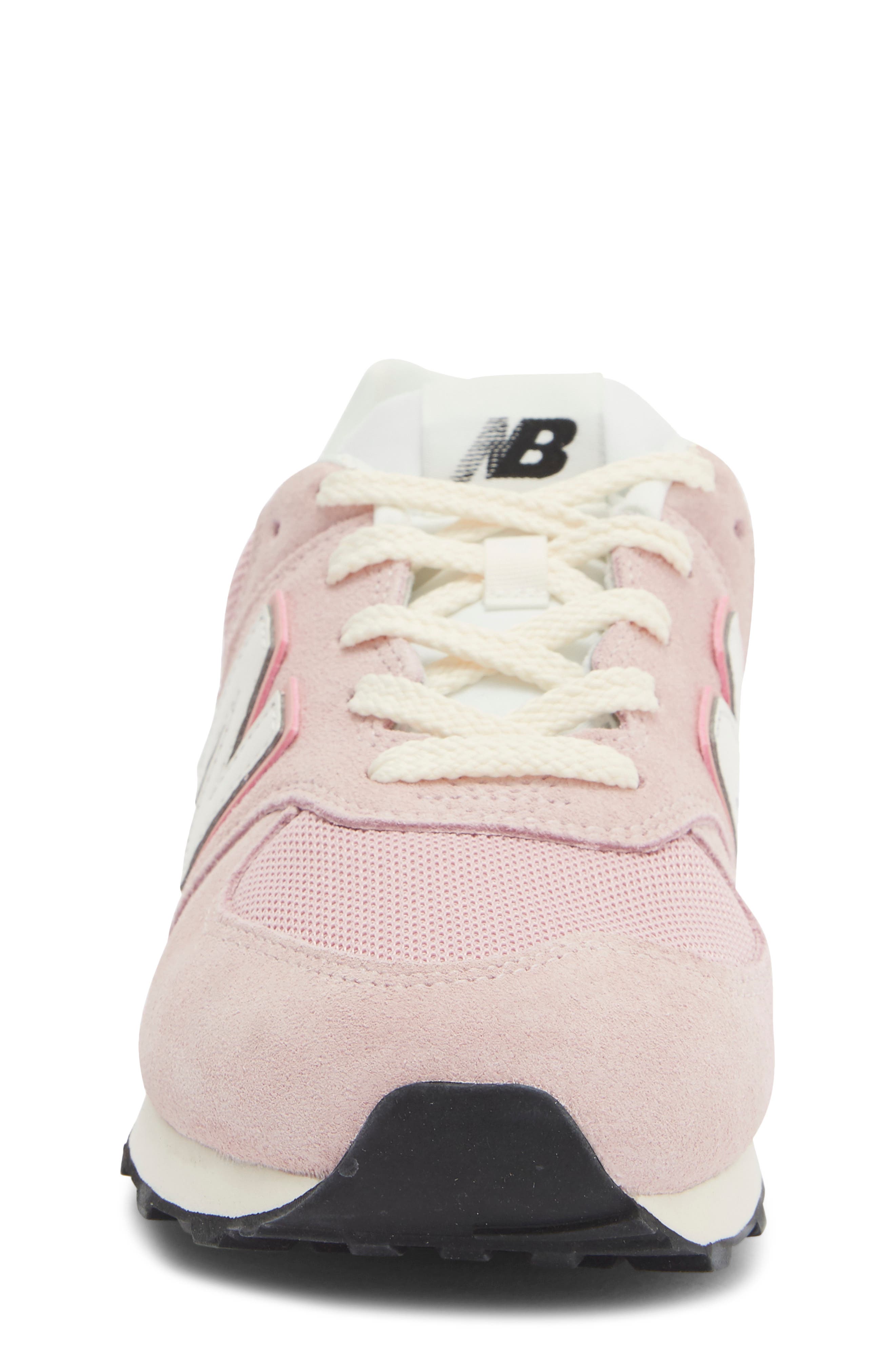 Kids' 574 Running Shoe, Alternate, color, PINK CHALK/ SEA SALT