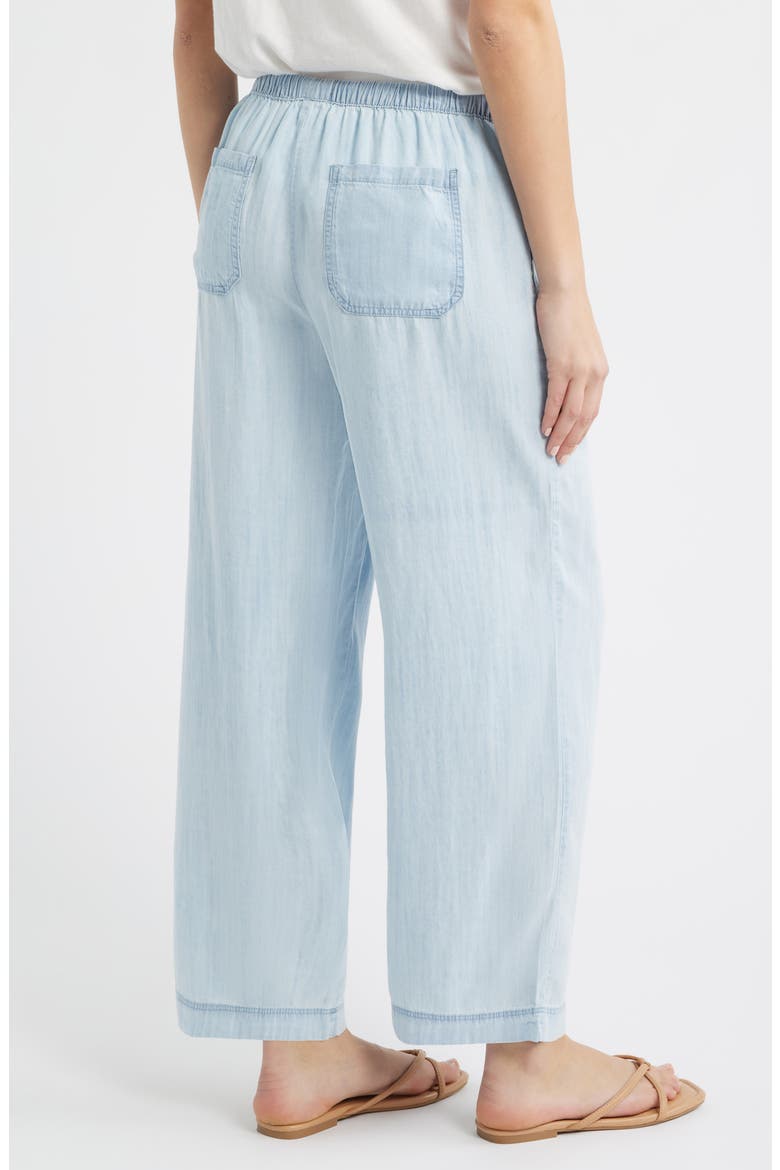 Asthin Chambray Drawstring Pants, Alternate, color, BLEACH WASH