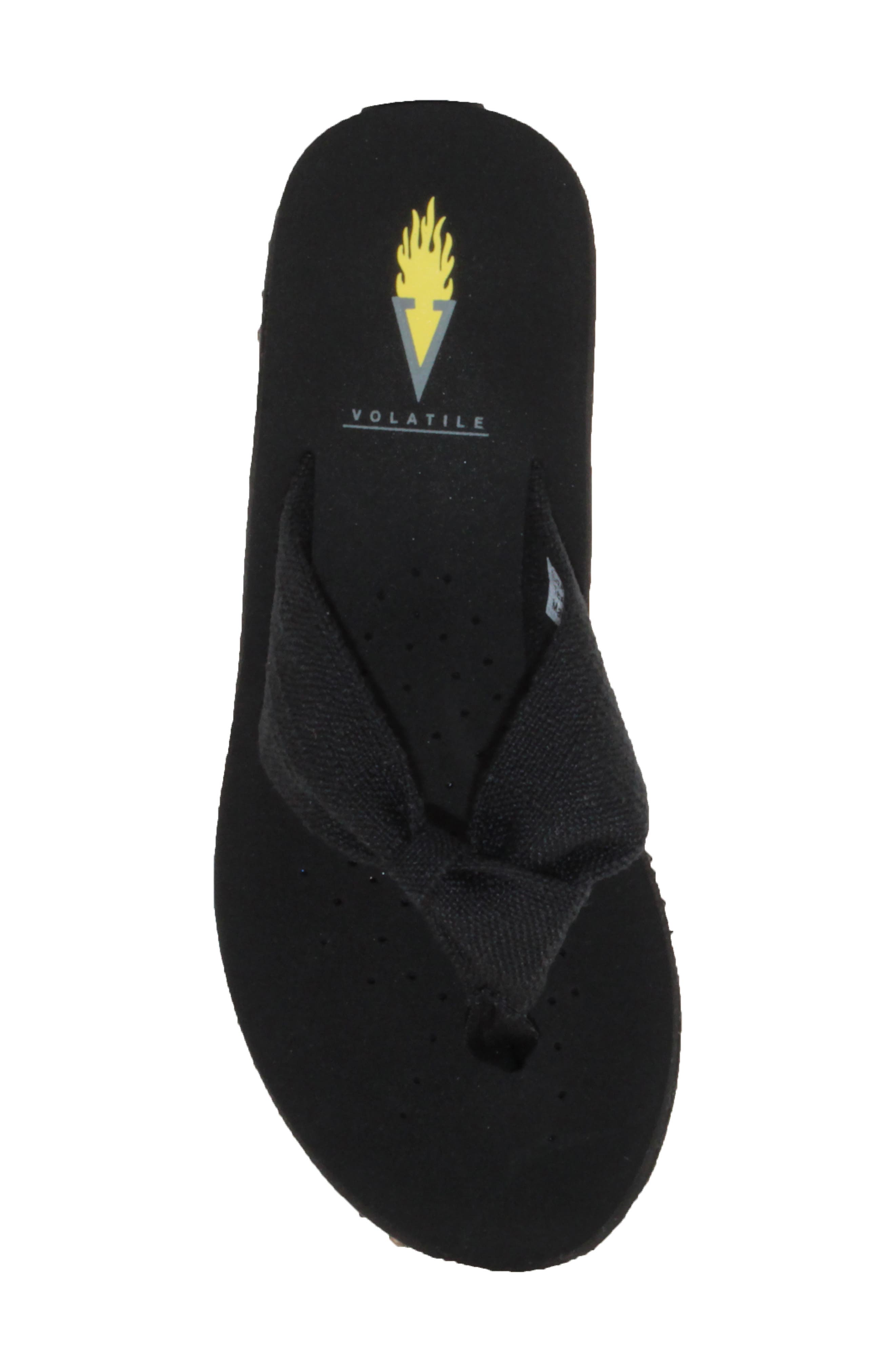 Volatile Tulane Platform Wedge Flip Flop, Alternate, color, 