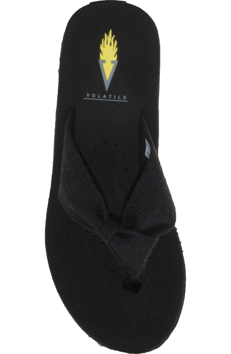Volatile Tulane Platform Wedge Flip Flop, Alternate, color,