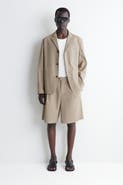 COS Belt-detail Tailored Cotton Chino Shorts