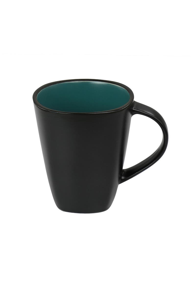 Gibson Elite 16 Piece Matte Glaze Square Dinnerware Set, Alternate, color, Blue