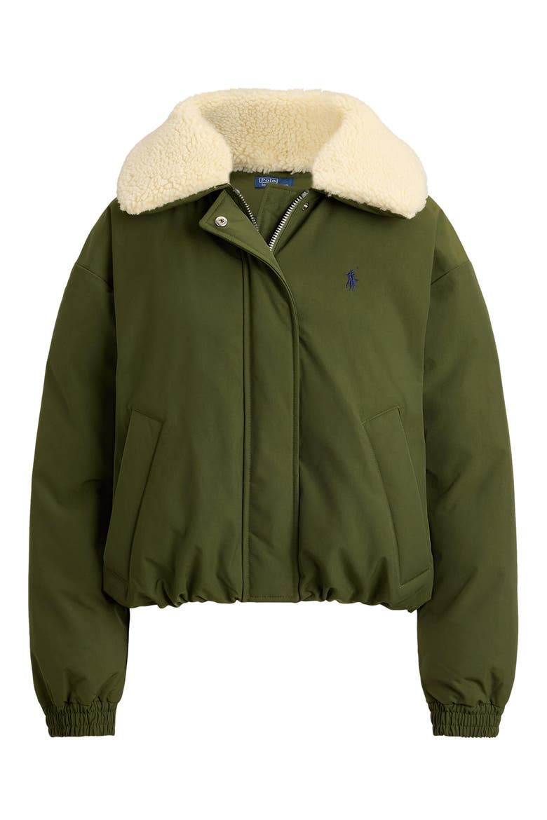 High Pile Collar Down Puffer Jacket, Alternate, color, NEW OLIVE