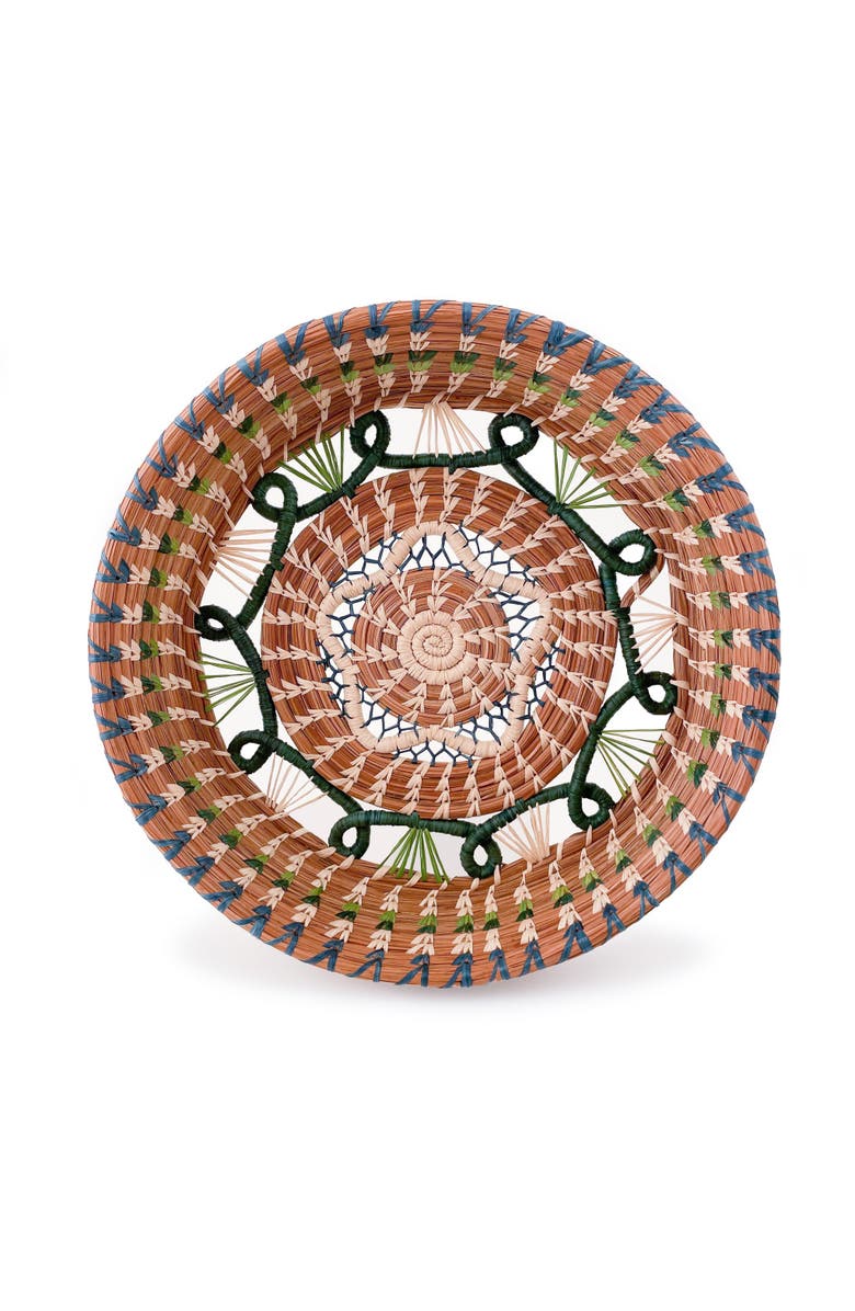 Mayan Hands Cristina Basket, Alternate, color, Green