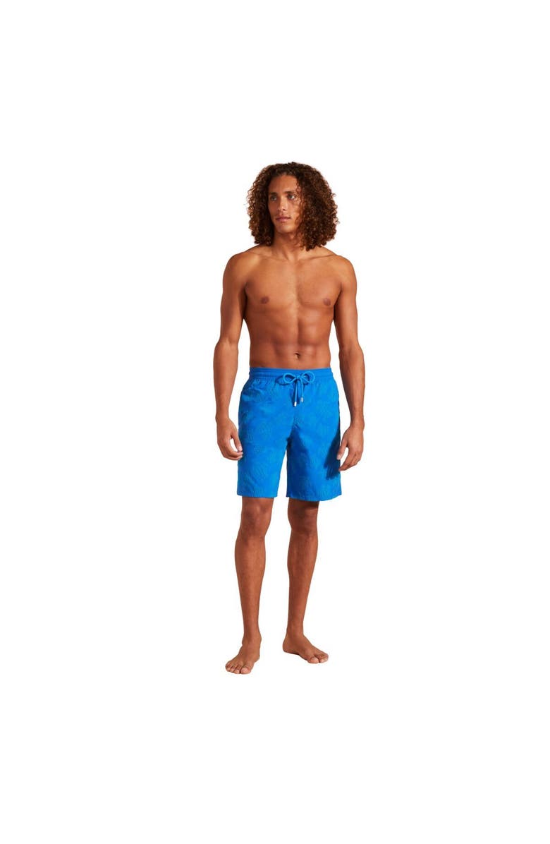 Vilebrequin Men's Vendôme Turtles Long Swim Trunks, Alternate, color,