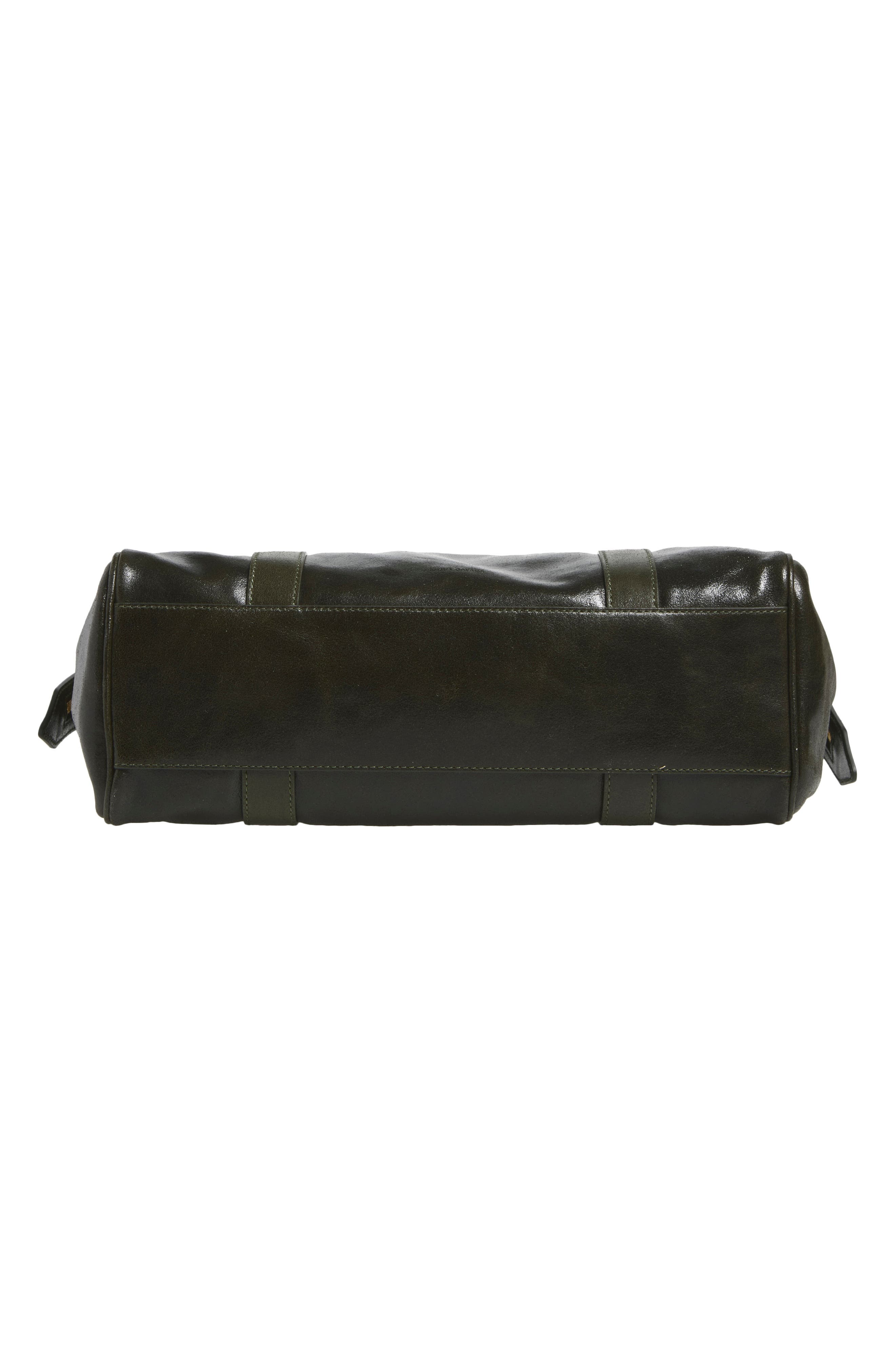 Onda Leather Satchel, Alternate, color, SEAWEED