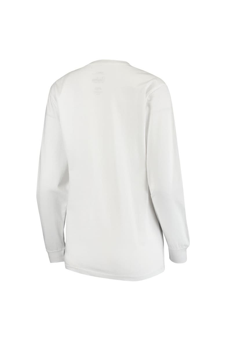Women's Pressbox White West Virginia Mountaineers Big Block Whiteout Long Sleeve T-Shirt, Alternate, color, White