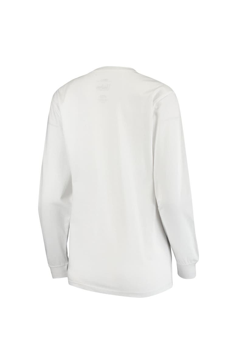 PRESSBOX Women's Pressbox White West Virginia Mountaineers Big Block Whiteout Long Sleeve T-Shirt, Alternate, color, 