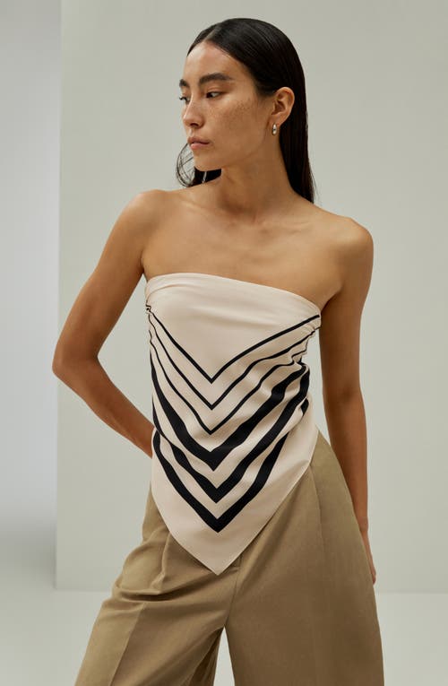 Lilysilk Geometric Print Silk Scarf In Camel