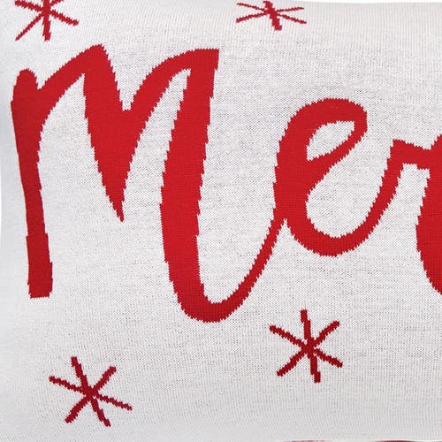 C & F Home C&f Home Merry Knitted Christmas Throw Pillow, 14" X 22" In Red