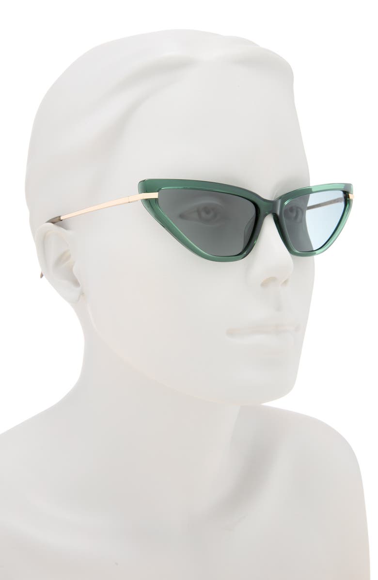 Eco Seiland 57mm Cat Eye Sunglasses, Alternate, color, Green