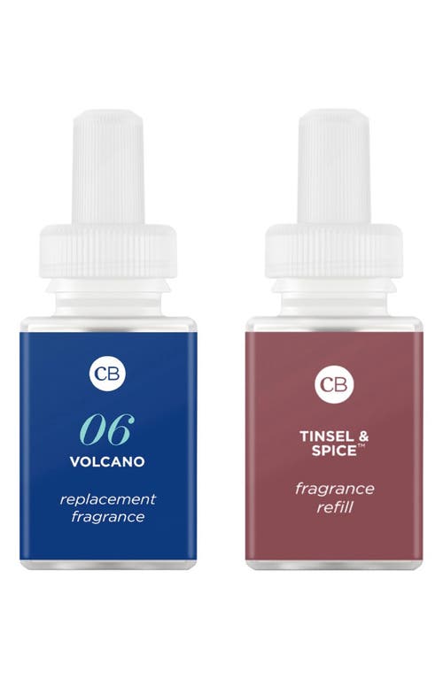 Pura X Capri Blue Volcano & Tinsel & Spice 4 Smart Fragrance Diffuser & Refill Set In Blue