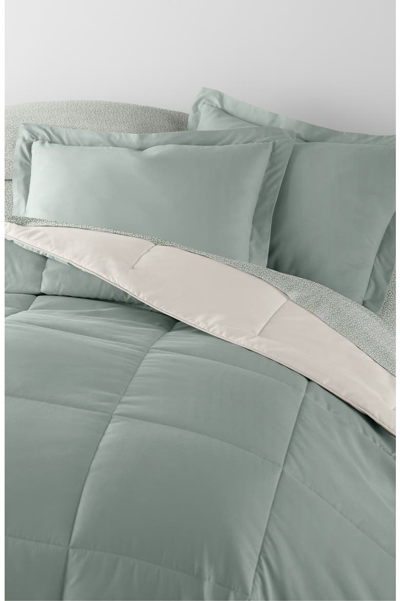 7-Piece Assorted Reversible Comforter Set, Alternate, color, EUCALYPTUS