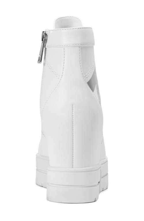 Dkny Clary Wedge Sneaker In White