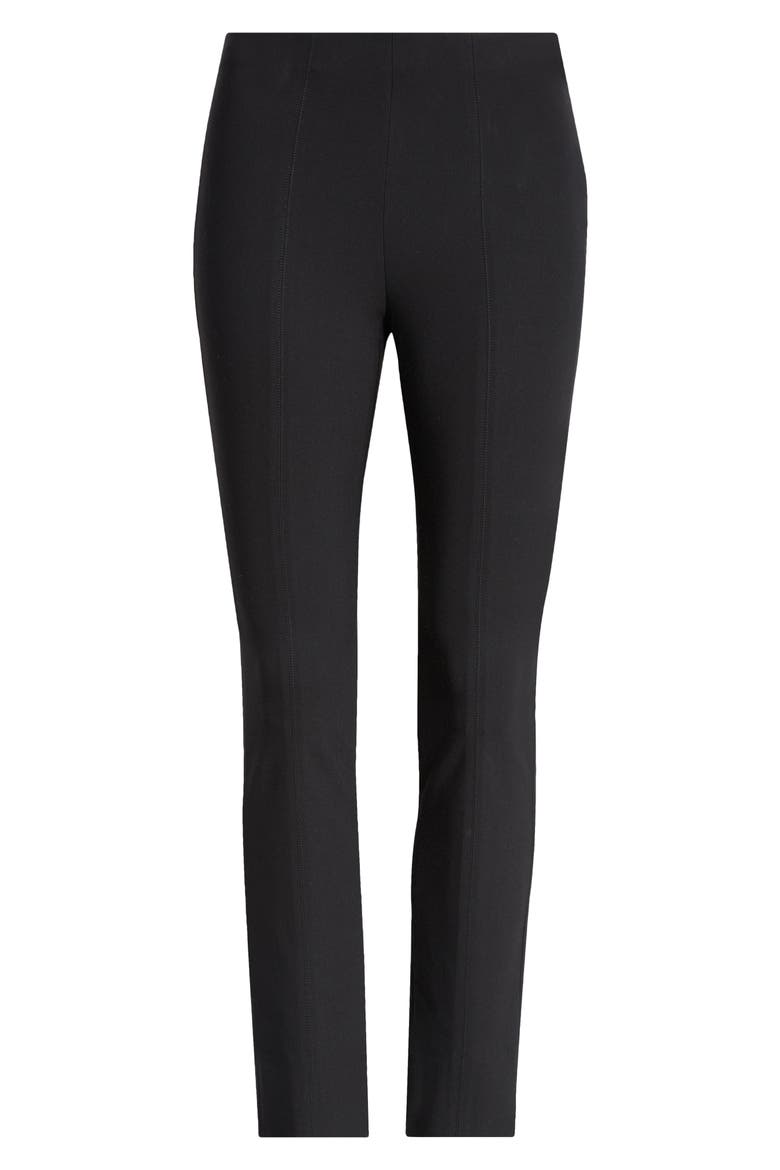 Bobbi Mid Rise Stitch Front Seam Leggings, Alternate, color, BLACK