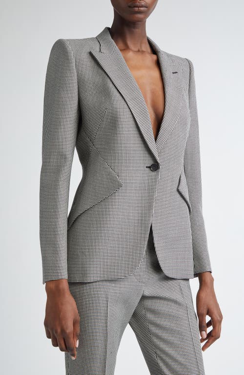 Alexander Mcqueen Mcqueen Houndstooth Check Wool Blazer