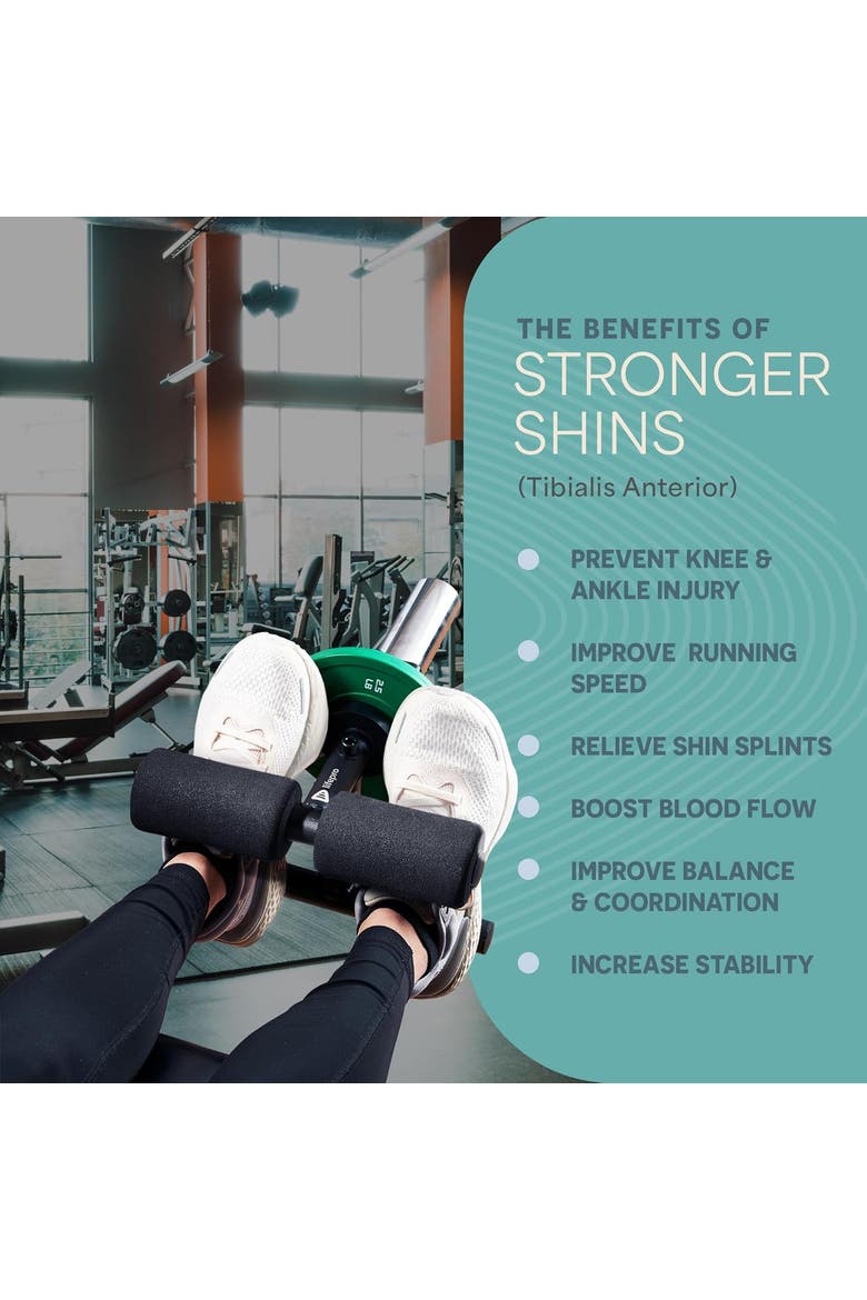 Tib Bar for Tibialis Raises Lower Leg Strength & Ankle Training Equipment, Alternate, color, Black