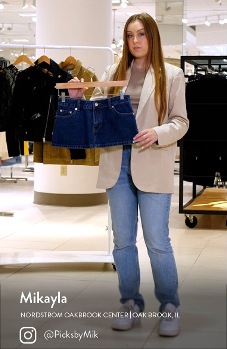 Spencer Low Rise Denim Skirt, sales video thumbnail