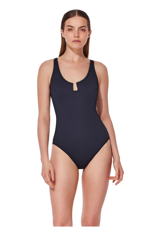 Gottex St. Tropez U Wire Textured One Piece In Black