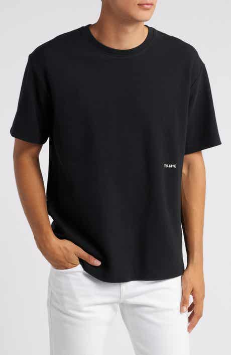 FRAME Solid Jacquard Cotton T-Shirt